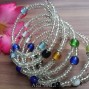 beads cuff glass bracelets spiral balinese designs